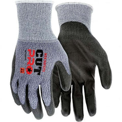 MCR Safety - Size M, ANSI Cut Lvl A4, Puncture Lvl 3, Polyurethane Coated Cut & Puncture Resistant Gloves - Benchmark Tooling