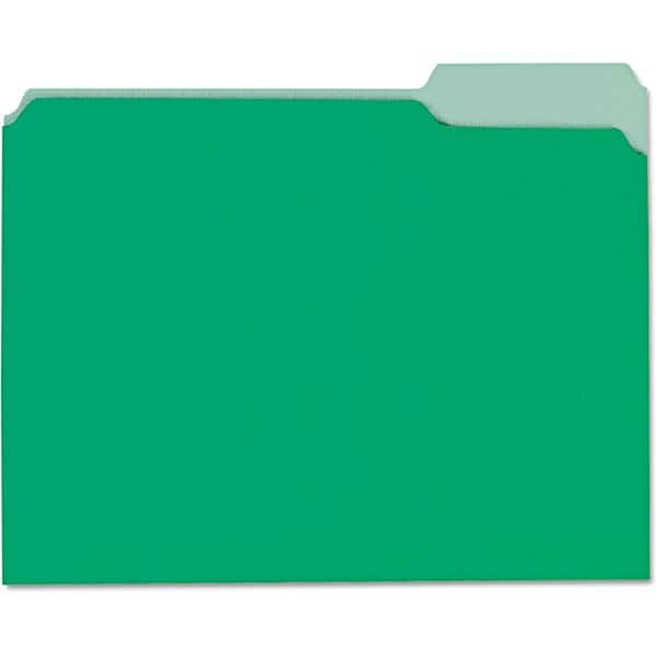 UNIVERSAL - File Folders, Expansion Folders & Hanging Files Folder/File Type: File Folders with Top Tab Color: Green - Benchmark Tooling