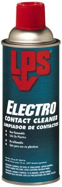 LPS - 14 Ounce Aerosol Contact Cleaner - 22 kV Dielectric Strength, Nonflammable, Plastic Safe - Benchmark Tooling