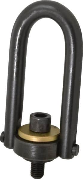 Jergens - 4,000 Lb Load Capacity Safety Engineered Center Pull Hoist Ring - 60 Ft/Lb Torque, 5/8 - 11 Thread, Alloy Steel - Benchmark Tooling