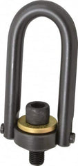 Jergens - 5,000 Lb Load Capacity Safety Engineered Center Pull Hoist Ring - 100 Ft/Lb Torque, 3/4 - 10 Thread, Alloy Steel - Benchmark Tooling