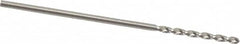 Guhring - 1mm 130° High Speed Steel Jobber Drill - Bright Finish, Right Hand Cut, Parabolic Flute, Straight Shank, 1-11/32" OAL, Standard Point - Benchmark Tooling