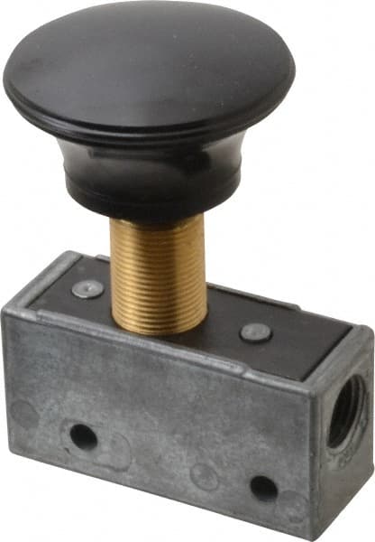 Mead - 3 Way Pilot Air Valve - 1/8" NPT Inlet, Palm Actuator - Benchmark Tooling