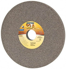 Norton - 8" Diam x 1-1/4" Hole x 1/2" Thick, G Hardness, 60 Grit Surface Grinding Wheel - Aluminum Oxide, Type 1, Medium Grade, 3,600 Max RPM, Vitrified Bond, No Recess - Benchmark Tooling