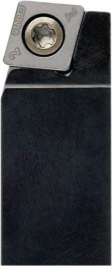 Seco - SCBC, Left Hand Cut, 75° Lead Angle, 20mm Shank Height x 20mm Shank Width, Neutral Rake Indexable Turning Toolholder - 125mm OAL, CC..09T3.. Insert Compatibility, Series Screw Lock - Benchmark Tooling