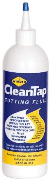 Winfield Brooks - CleanTap, 16 oz Bottle Cutting & Tapping Fluid - Water Soluble, For Machining - Benchmark Tooling