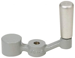 Jergens - 1" Hub Height Crank Handle - 1/4" Bore, 4-11/16" Center to Center, Aluminum - Benchmark Tooling