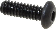 Value Collection - #0-80 UNF Hex Socket Drive, Button Screw - Alloy Steel, Black Oxide Finish, Fully Threaded, 3/16" Length Under Head - Benchmark Tooling