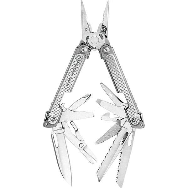 Leatherman - 21 Piece Multi-Tool - Silver, 7" OAL, 4" Closed Length - Benchmark Tooling