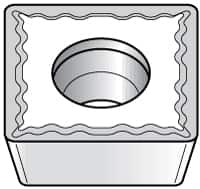 Kennametal - SPMT32.51 UF Grade KC5010 Carbide Turning Insert - TiAlN Finish, 90° Square, 3/8" Inscr Circle, 5/32" Thick, 1/64" Corner Radius - Benchmark Tooling