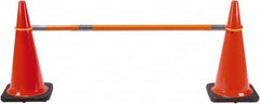 PRO-SAFE - 2" High Polypropylene Cone Bar - 3 Lb, Orange - Benchmark Tooling