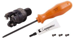 Kennametal - 1-1/4" Cutting Diam, 1-1/4" Max Depth of Cut, Modular Connection Indexable Copy End Mill - 4 Inserts, RP.T 43.. Insert, KSRM Toolholder, Through Coolant - Benchmark Tooling