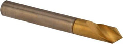 M.A. Ford - 1/4" Head Diam, 1/4" Shank Diam, 1 Flute 82° High Speed Steel Countersink - TiN Finish, 2" OAL - Benchmark Tooling