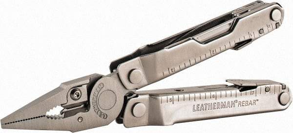 Leatherman - 17 Piece, Multi-Tool Set - Gray, 6-1/4" OAL, 4" Closed Length - Benchmark Tooling