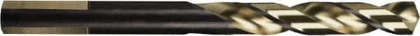 Hertel - Letter H 137° High Speed Steel Jobber Drill - Oxide/Gold Finish, Right Hand Cut, Spiral Flute, 4-1/8" OAL, Split Point - Benchmark Tooling