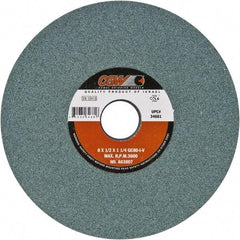 Camel Grinding Wheels - 8" Diam x 1-1/4" Hole x 1/4" Thick, I Hardness, 80 Grit Surface Grinding Wheel - Silicon Carbide, Type 1, Fine Grade, Vitrified Bond, No Recess - Benchmark Tooling