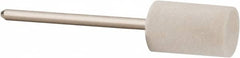 Value Collection - 3/8" Diam, 3/32" Shank Diam, Cylinder Shaped Mounted Bob - Hard Density, 5/8" Head Length, 2" Shank Length, Wool Felt - Benchmark Tooling