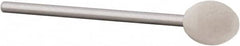 Value Collection - 5/16" Diam, 3/32" Shank Diam, Ball Shaped Mounted Bob - Hard Density, 3/8" Head Length, 2" Shank Length, Wool Felt - Benchmark Tooling