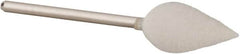 Value Collection - 3/8" Diam, 3/32" Shank Diam, Flame Shaped Mounted Bob - Hard Density, 3/4" Head Length, 2" Shank Length, Wool Felt - Benchmark Tooling