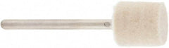 Value Collection - 1/2" Diam, 1/8" Shank Diam, Cylinder Shaped Mounted Bob - Medium Density, 1/2" Head Length, 2" Shank Length, Wool Felt - Benchmark Tooling