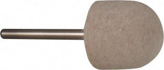 Value Collection - 3/4" Diam, 1/8" Shank Diam, Oval Shaped Mounted Bob - Rock Hard Density, 3/4" Head Length, 2" Shank Length, Wool Felt - Benchmark Tooling