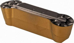 Iscar - 840GDMY Grade IC830, 8mm Cutting Width Carbide Grooving Insert - 25mm Max Depth of Cut, Neutral, 4mm Corner Radius, TiN/TiAlN Finish - Benchmark Tooling