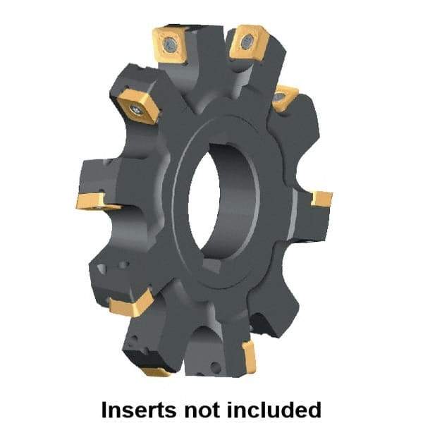 Kennametal - Arbor Hole Connection, 0.6232" Cutting Width, 1.8154" Depth of Cut, 200mm Cutter Diam, 1.9685" Hole Diam, 14 Tooth Indexable Slotting Cutter - KSSS Toolholder, SP.T 10T3.. Insert, Neutral Cutting Direction - Benchmark Tooling