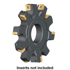 Kennametal - Arbor Hole Connection, 0.6232" Cutting Width, 2.054" Depth of Cut, 160mm Cutter Diam, 1.5748" Hole Diam, 12 Tooth Indexable Slotting Cutter - KSSS Toolholder, SP.T 10T3.. Insert, Neutral Cutting Direction - Benchmark Tooling