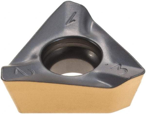 Iscar - HM390 TDKT1505 Grade IC830 Carbide Milling Insert - TiAlN/TiN Finish, 0.2303" Thick, 0.449" Inscribed Circle, 0.8mm Corner Radius - Benchmark Tooling