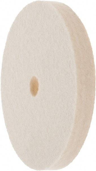 Value Collection - 4" Diam x 1/2" Thick Unmounted Buffing Wheel - 1 Ply, Polishing Wheel, 1/2" Arbor Hole, Soft Density - Benchmark Tooling