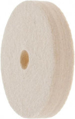 Value Collection - 3" Diam x 1/2" Thick Unmounted Buffing Wheel - 1 Ply, Polishing Wheel, 1/2" Arbor Hole, Hard Density - Benchmark Tooling