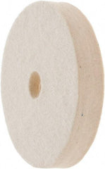 Value Collection - 3" Diam x 1/2" Thick Unmounted Buffing Wheel - 1 Ply, Polishing Wheel, 1/2" Arbor Hole, Medium Density - Benchmark Tooling