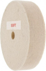 Value Collection - 4" Diam x 1" Thick Unmounted Buffing Wheel - 1 Ply, Polishing Wheel, 1/2" Arbor Hole, Medium Density - Benchmark Tooling