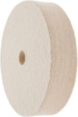 Value Collection - 4" Diam x 1" Thick Unmounted Buffing Wheel - 1 Ply, Polishing Wheel, 1/2" Arbor Hole, Soft Density - Benchmark Tooling