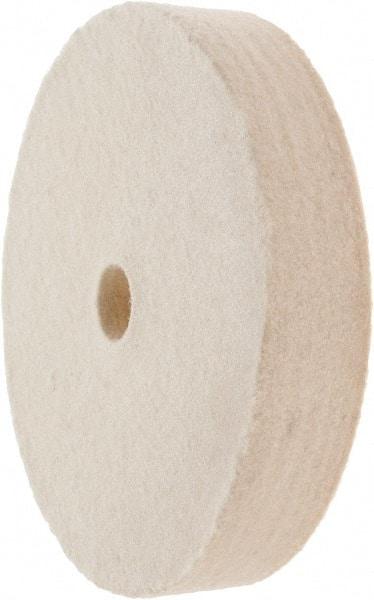 Value Collection - 4" Diam x 3/4" Thick Unmounted Buffing Wheel - 1 Ply, Polishing Wheel, 1/2" Arbor Hole, Hard Density - Benchmark Tooling