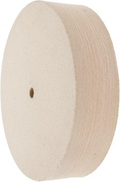 Value Collection - 8" Diam x 2" Thick Unmounted Buffing Wheel - 1 Ply, Polishing Wheel, 1/2" Arbor Hole, Hard Density - Benchmark Tooling