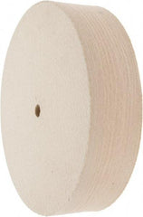 Value Collection - 8" Diam x 2" Thick Unmounted Buffing Wheel - 1 Ply, Polishing Wheel, 1/2" Arbor Hole, Hard Density - Benchmark Tooling