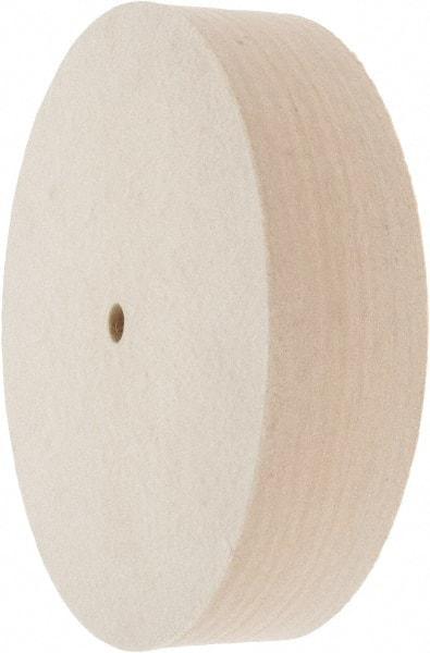 Value Collection - 8" Diam x 2" Thick Unmounted Buffing Wheel - 1 Ply, Polishing Wheel, 1/2" Arbor Hole, Medium Density - Benchmark Tooling