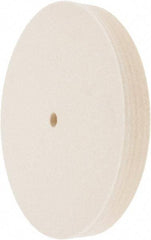 Value Collection - 8" Diam x 1" Thick Unmounted Buffing Wheel - 1 Ply, Polishing Wheel, 1/2" Arbor Hole, Medium Density - Benchmark Tooling