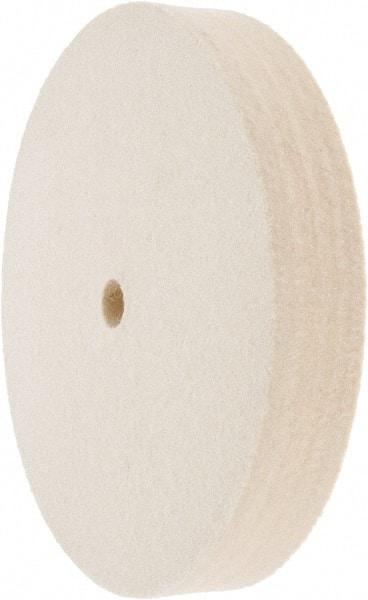 Value Collection - 6" Diam x 1" Thick Unmounted Buffing Wheel - 1 Ply, Polishing Wheel, 1/2" Arbor Hole, Medium Density - Benchmark Tooling