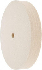 Value Collection - 6" Diam x 1" Thick Unmounted Buffing Wheel - 1 Ply, Polishing Wheel, 1/2" Arbor Hole, Medium Density - Benchmark Tooling