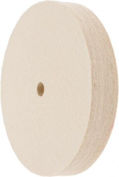 Value Collection - 6" Diam x 1" Thick Unmounted Buffing Wheel - 1 Ply, Polishing Wheel, 1/2" Arbor Hole, Soft Density - Benchmark Tooling