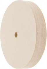 Value Collection - 6" Diam x 1" Thick Unmounted Buffing Wheel - 1 Ply, Polishing Wheel, 1/2" Arbor Hole, Soft Density - Benchmark Tooling