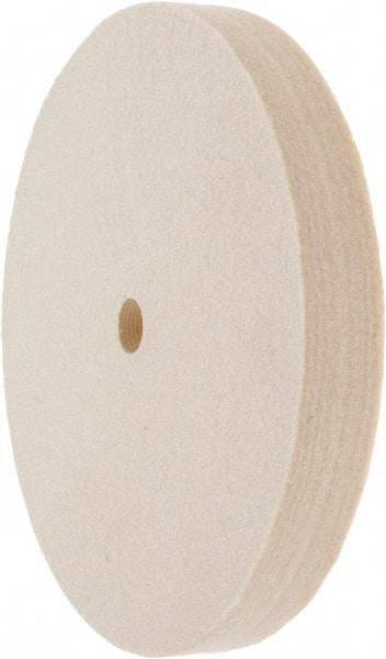 Value Collection - 6" Diam x 3/4" Thick Unmounted Buffing Wheel - 1 Ply, Polishing Wheel, 1/2" Arbor Hole, Hard Density - Benchmark Tooling