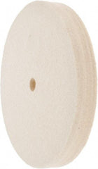 Value Collection - 6" Diam x 3/4" Thick Unmounted Buffing Wheel - 1 Ply, Polishing Wheel, 1/2" Arbor Hole, Medium Density - Benchmark Tooling