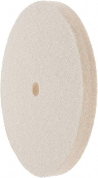 Value Collection - 6" Diam x 1/2" Thick Unmounted Buffing Wheel - 1 Ply, Polishing Wheel, 1/2" Arbor Hole, Soft Density - Benchmark Tooling