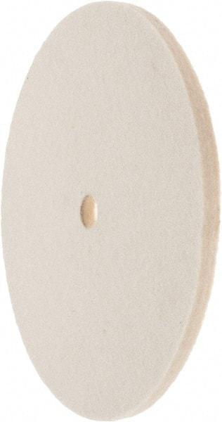 Value Collection - 6" Diam x 1/4" Thick Unmounted Buffing Wheel - 1 Ply, Polishing Wheel, 1/2" Arbor Hole, Medium Density - Benchmark Tooling