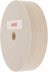 Value Collection - 4" Diam x 1" Thick Unmounted Buffing Wheel - 1 Ply, Polishing Wheel, 1/2" Arbor Hole, Hard Density - Benchmark Tooling