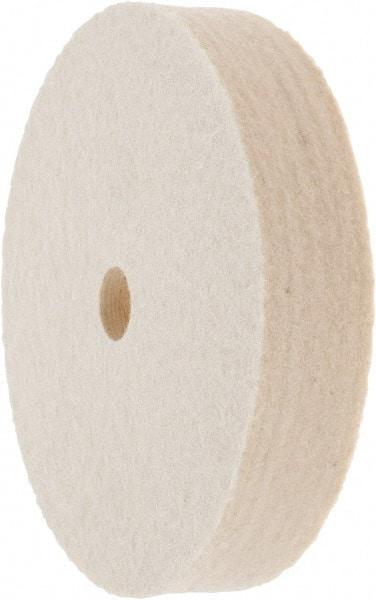 Value Collection - 4" Diam x 3/4" Thick Unmounted Buffing Wheel - 1 Ply, Polishing Wheel, 1/2" Arbor Hole, Medium Density - Benchmark Tooling