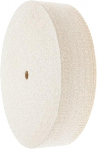 Value Collection - 8" Diam x 2" Thick Unmounted Buffing Wheel - 1 Ply, Polishing Wheel, 1/2" Arbor Hole, Soft Density - Benchmark Tooling